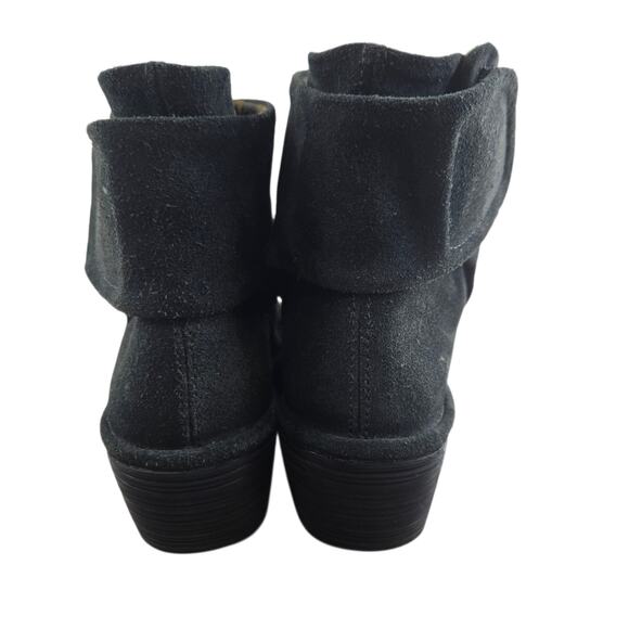 Fly London Yegi Wedge Ankle Boots Womens 6.5 7 37 Black Suede Slouchy Platform - Picture 6 of 10